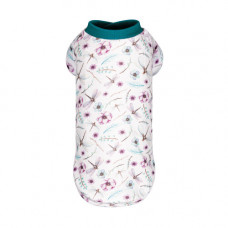 Футболка Pet Fashion Flora для собак бавовна трикотаж біла з квітковим принтом XS