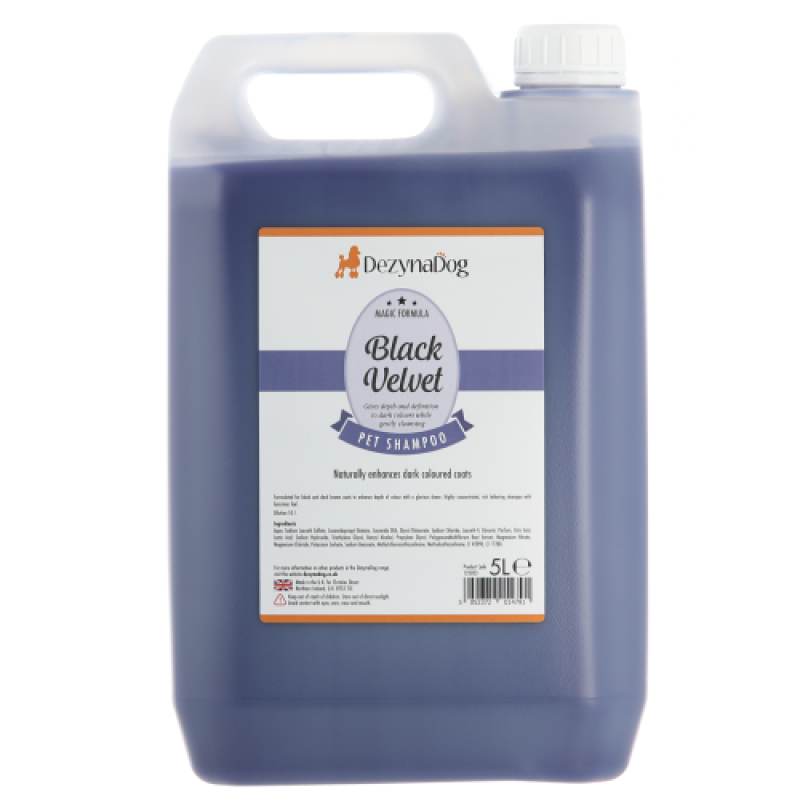Шампунь Dezynadog Black Velvet Colour Enhance для посилення кольору чорної і темно-коричневої шерсті відновлює блиск і колір 5 л