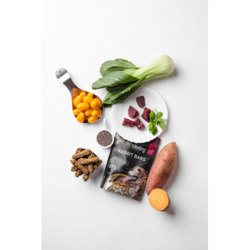 Джерки Savory Bars With Rabbit, батончики з кроликом, 100 г