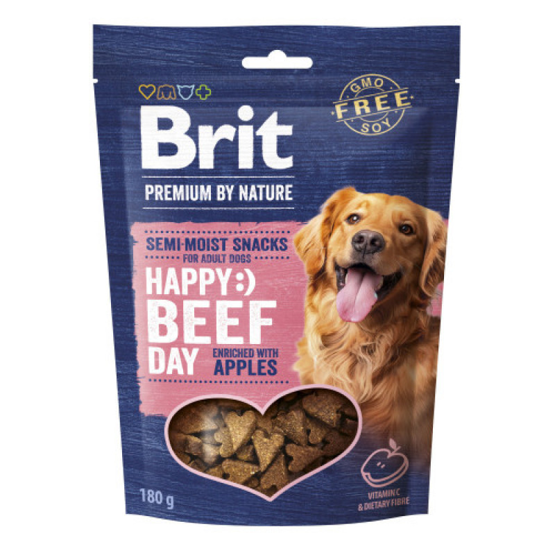 Ласощі Brit Premium Semi-moist Snacks Beef with Apples напіввологі д/cобак з яловичиною і яблуками 180 г