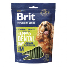 Ласощі Brit Premium Dental Snacks M д/cобак середніх порід з колагеном і спіруліною 180 г