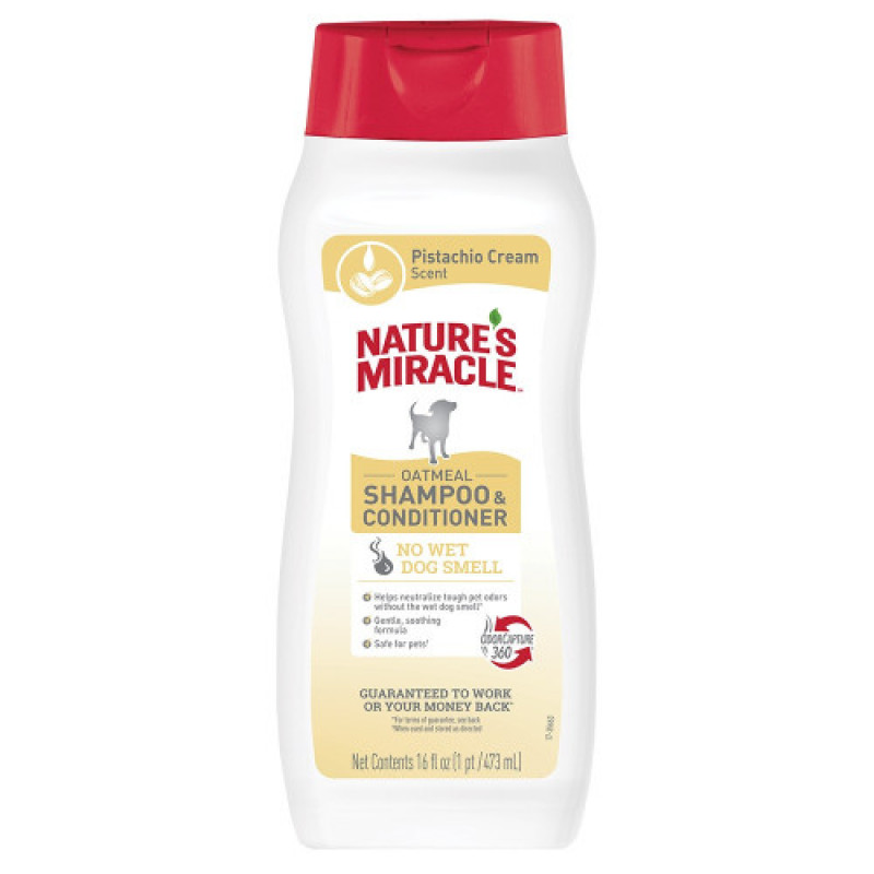Шампунь - кондиціонер 8in1 Nature s Miracle для собак з ароматом вівсяного молока та фісташки 473 мл