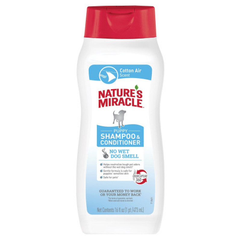Шампунь - кондиціонер 8in1 Nature s Miracle для цуценят з ароматом бавовни 473 мл