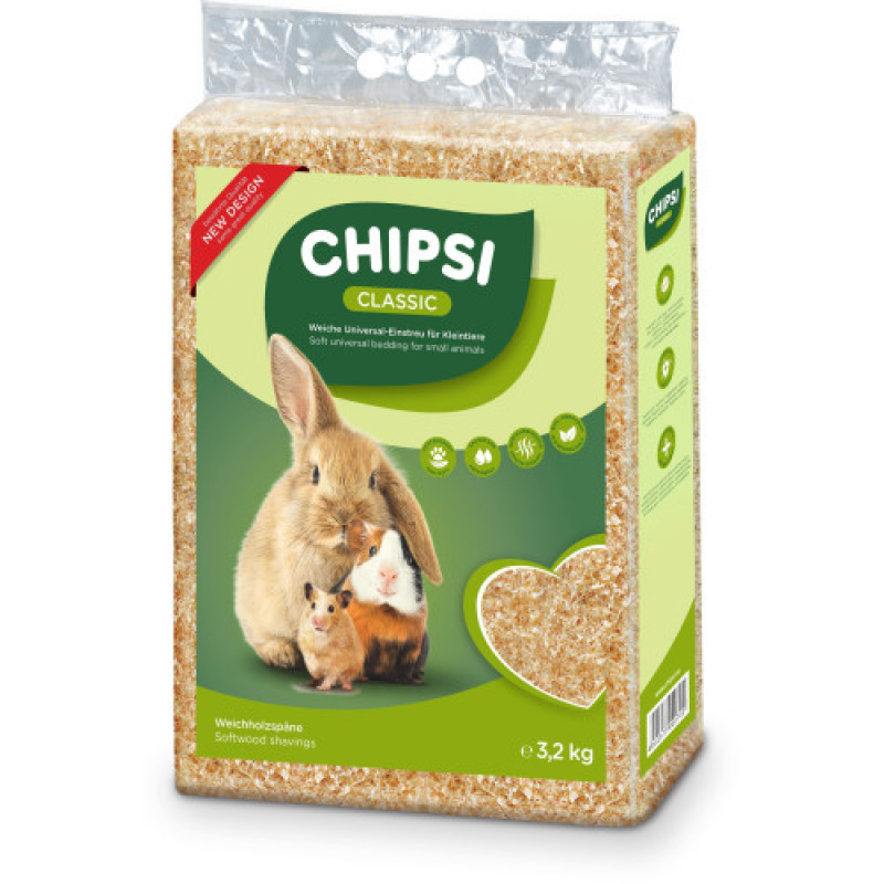 Наповнювач Chipsi Classic для гризунів, 60 л/3.2 кг