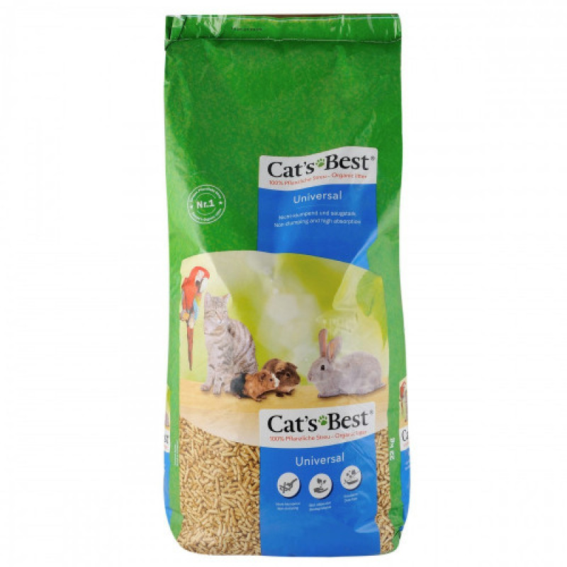 Наповнювач Cat’s Best для домашніх тварин Universal деревний 40 л / 22 кг