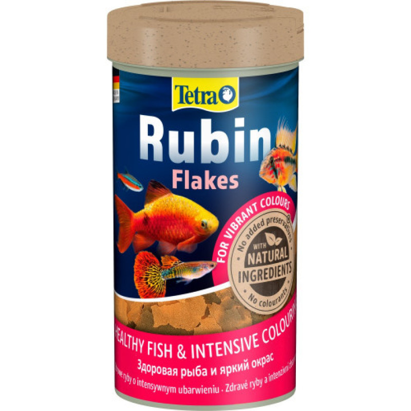 Корм Tetra Rubin Flakes для акваріумних рибок для забарвлення пластівці 52 г/ 250 мл