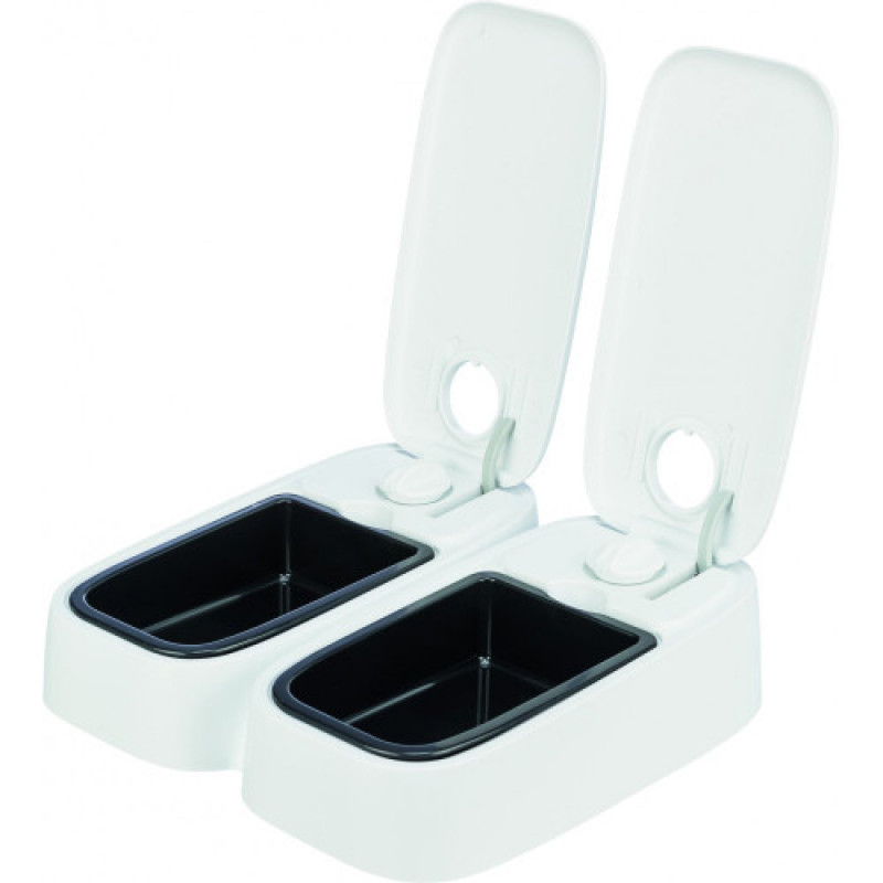 Автоматична годівниця Trixie для корму TX2 пластик 2х300 мл/27х7х24 см