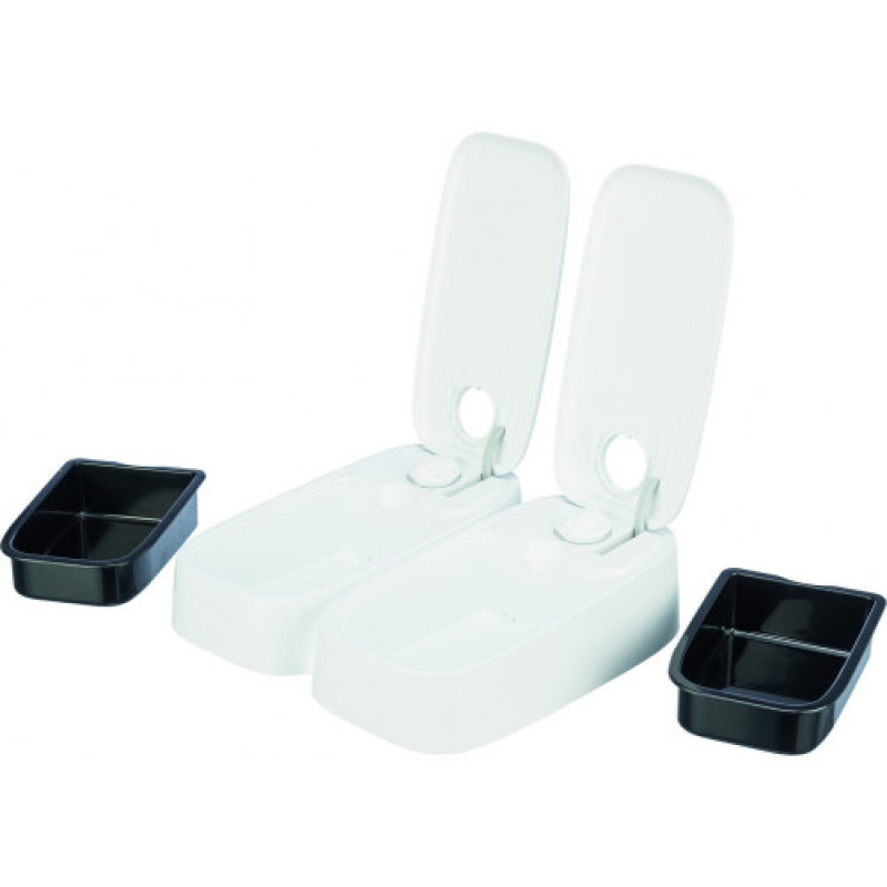 Автоматична годівниця Trixie для корму TX2 пластик 2х300 мл/27х7х24 см