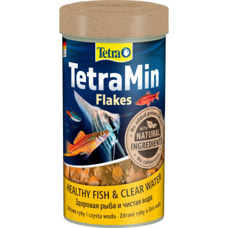 Корм сухий Tetra Min Flakes для тропічних акваріумних рибок в пластівцях 250 мл