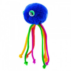Іграшка Природа Восьминіг для кота на резинці з мотузочками 5 см
