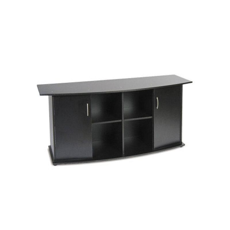 Підставка Природа ПО під акваріум збірна овальна з дверима чорна 150х50х70 см