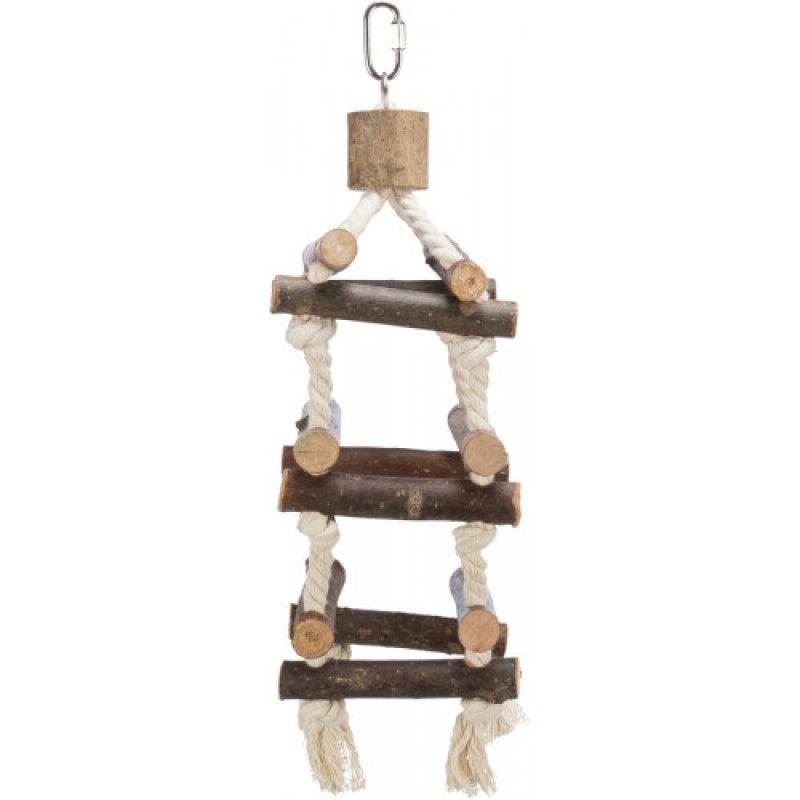 Іграшка Trixie Natural Living для птахів Драбинка на канаті дерево 34 см