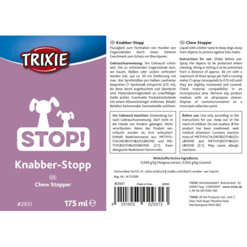 Засіб Trixie Stop! для котів і собак для відлякування від погризів спрей 175 мл
