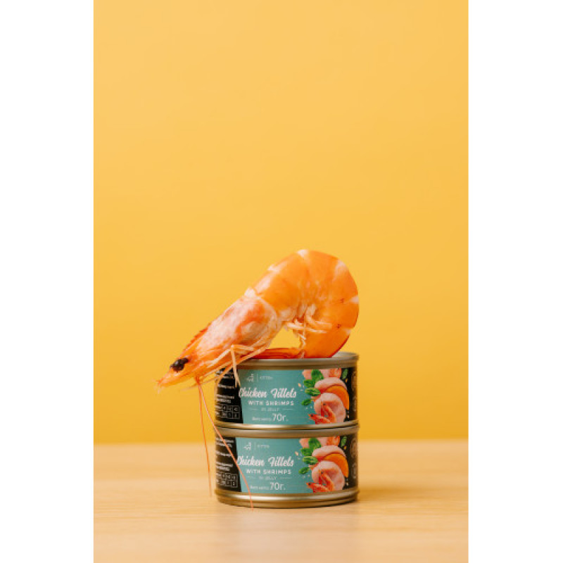 Корм вологий Savory Chicken Fillets rich in Shrimps in Jelly for Kittens філе курки з креветками в желе для кошенят, 70 г