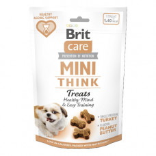 Ласощі Brit Care Mini Treats Think для собак малих порід, для підтримки розумових здібностей, з індичкою, смак арахісового масла, 50 г