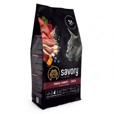 Корм сухий Savory Adult Cat Steril Fresh Turkey and Duck для стерилізованих котів з індичкою та качкою 400 г