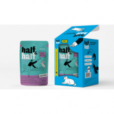 Набір вологих кормів Half&Half "5+1" для дорослих собак, шматочки з качкою в соусі, паучі, 6 шт*100 г