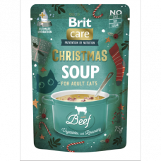 Корм вологий Brit Care Christmas Beef Soup для котів різдвяний суп з яловичиною 75 г
