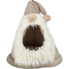 Будиночок Trixie для котів Різдвяний гном, бежевий, вельвет, 45×47 см