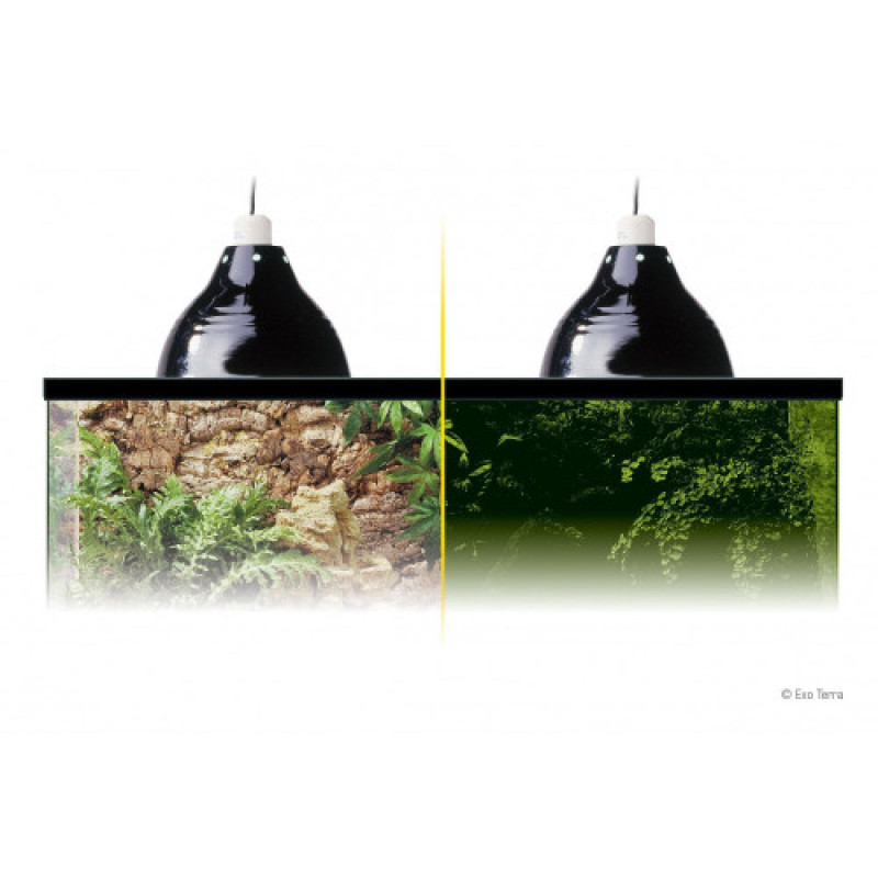 Плафон ExoTerra Glow Light для ламп обігріву в тераріум метал 14 см