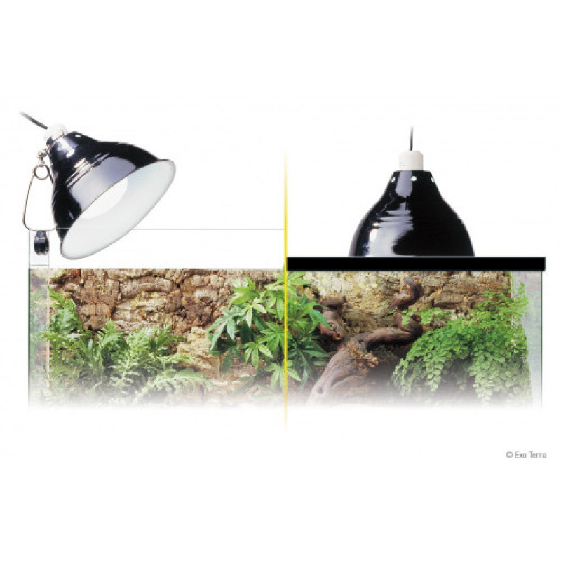 Плафон ExoTerra Glow Light для ламп обігріву в тераріум метал 14 см