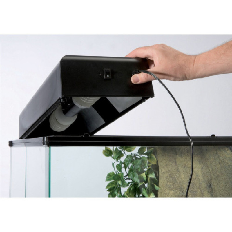 Світильник ExoTerra для тераріумів Compact top для ультрафіолетових ламп пластик метал E27 30х9х15 см