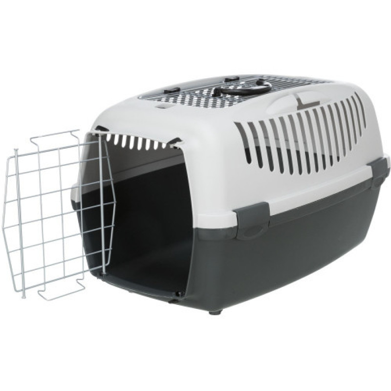 Контейнер-переноска Trixie для собак та котів Capri 3 Open Top вагою до 12 кг сіра пластик розмір S 40x38x61 см