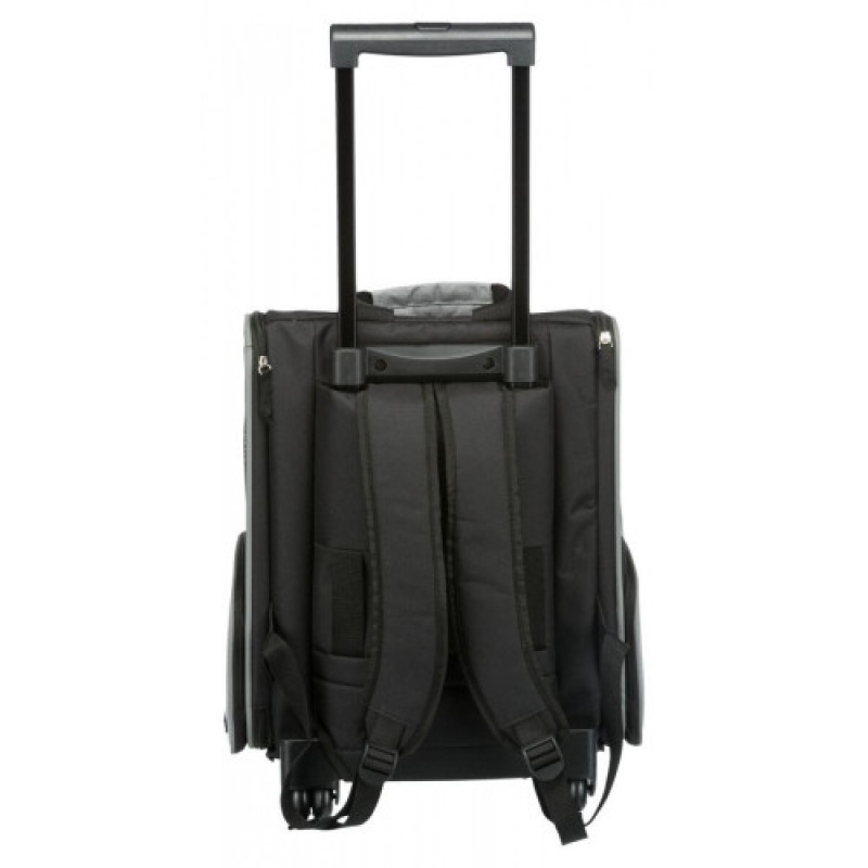 Сумка-рюкзак Trixie для собак Trolley до 8кг з поліестеру чорна/сіра 32х45х25 см
