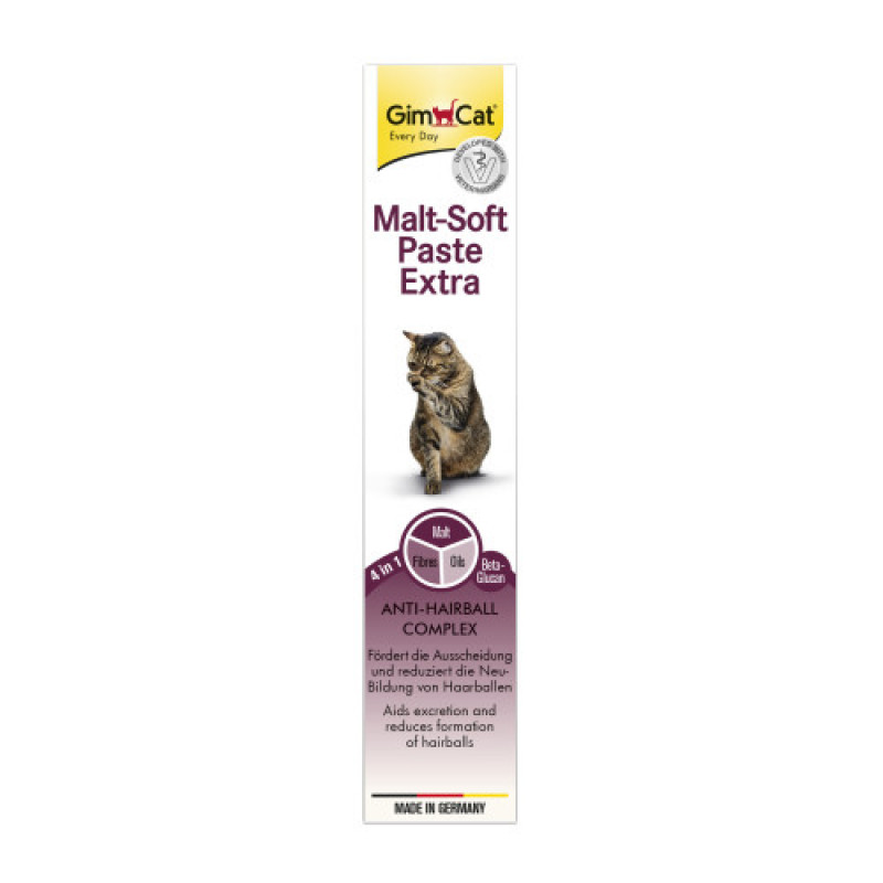 Паста GimCat Every Day Malt-Soft Paste Extra для котів, виведення шерсті зі шлунку, 50 г