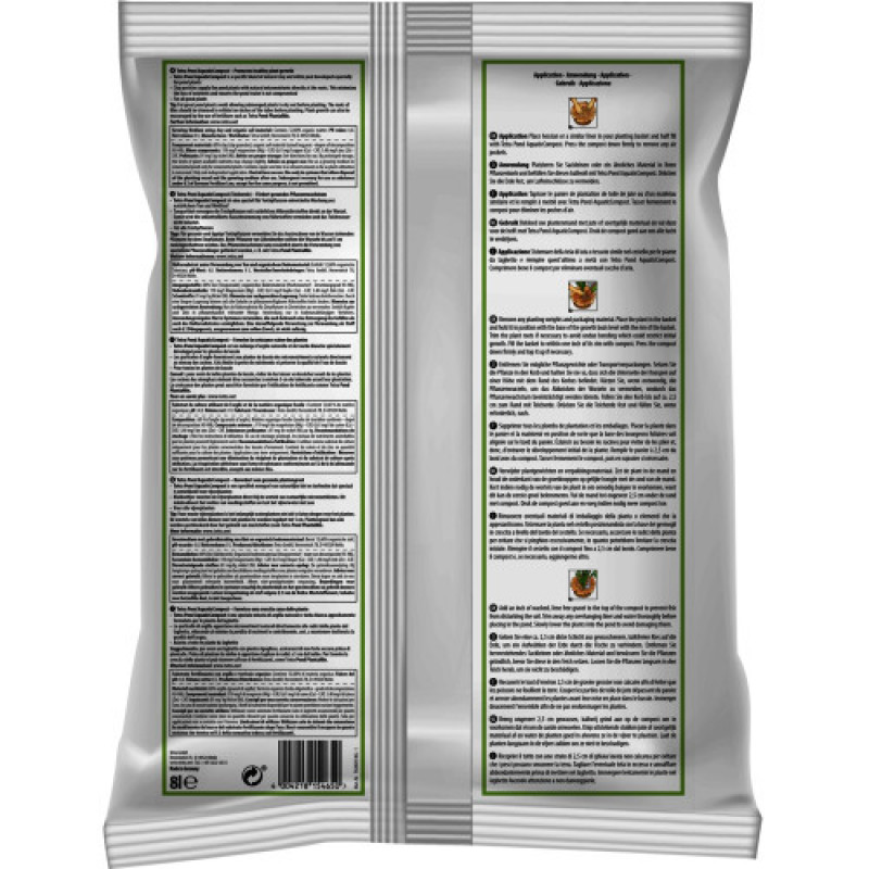 Добриво Tetra Pond Aquatic Compost для рослин в ставках, 8 л