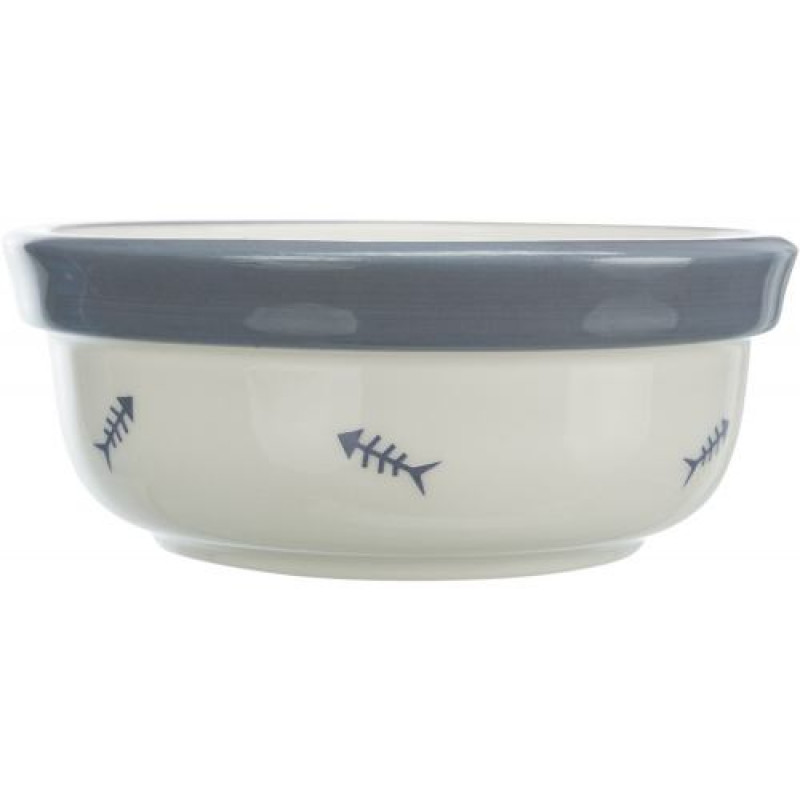 Миска Trixie Eat on Feet для котів, подвійна на металевій підставці, керамічна, 12 см, 2х300 мл