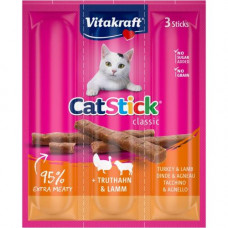 М'ясні палички Vitakraft для котів, індичка та ягня, 3 шт