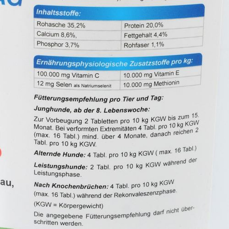 Вітаміни Canina Canhydrox GAG для собак, при проблемах з суглобами та м'язами, 2 кг (1200 таб)