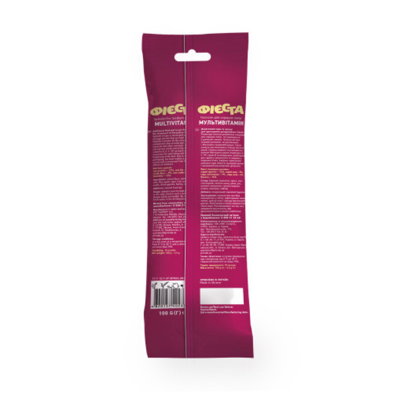 Ласощі Колосок Природа Фієста для середніх папуг мультивітамин 100 г / 2 шт